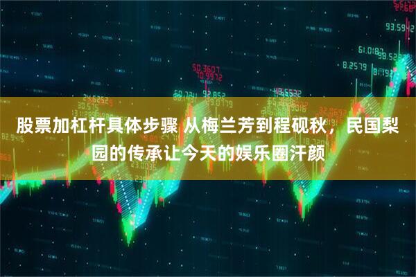 股票加杠杆具体步骤 从梅兰芳到程砚秋，民国梨园的传承让今天的娱乐圈汗颜